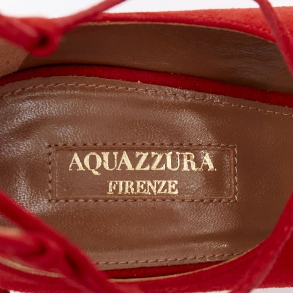 Aquazzura Suede Leather Mid Pumps - Picture 9 of 10